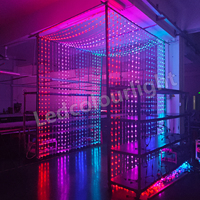Guirlandes lumineuses LED pour décorations de mariage et de Noël, design de matrice de pixels RGB, guirlande lumineuse LED à rideau, 12 V CC