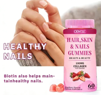 Gummies de collagène L-Glutathion avancées à marque privée OEM avec vitamines C et E pour l'éclat de la peau et la protection antioxydante