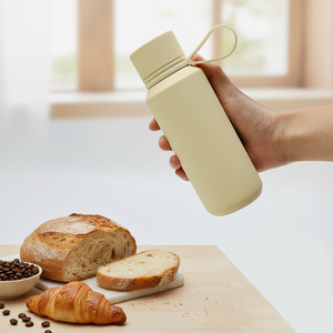 Thermos isotherme à double paroi en acier inoxydable de 12 oz et 20 oz, bouteille de sport avec poignée en silicone, <span class=keywords><strong>camping</strong></span>, écologique, sans BPA - Product Image 5