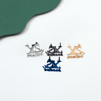 Logotipo personalizado Nombre Chapado en metal Etiquetas para prendas Etiquetas para placas Letra en relieve Etiqueta para ropa