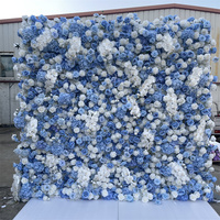 Fleurs artificielles en soie de haute qualité IFG, bleu bébé et blanc, mur moderne, écologiques, faites à la main, toile de fond de mariage
