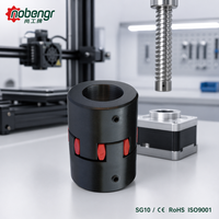 Accouplement à mâchoires en élastomère à vis de réglage, TPU rouge, anti-vibration, sans jeu, pour moteur pas à pas, servomoteur, imprimante 3D CNC
