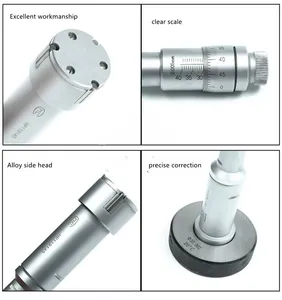 Strumenti di misurazione ad alta precisione micrometro interno a tre punti diametro 16-20mm 50-63mm micrometro interno a tre griffe Set 50-100mm