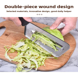 Cortador de Repollo y Cebolla al por Mayor, Herramienta de Corte con Doble Cuchilla, Cuchillo de Cocina para Rebanar Verduras, Limpiador de Escamas de Pescado - Product Image 3
