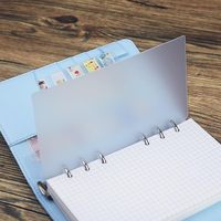 Organisateur de journal de 7 pouces, carnet de notes A6, classeur à 6 anneaux, feuille de protection transparente flexible
