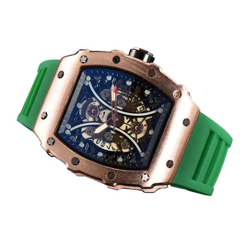 Часы наручные мужские с силиконовым ремешком, водонепроницаемые светящиеся кварцевые деловые многофункциональные для отдыха и спорта, для студентов