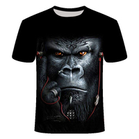T-shirts pour hommes imprimés en 3D Animal Monkey Tshirt Short Sleeve Funny Design Casual Tops Tees Male Halloween t Shirt