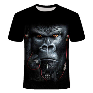 T-Shirt da uomo con stampa 3D t-Shirt con scimmia a manica corta e Design Casual t-Shirt da uomo di <span class=keywords><strong>Halloween</strong></span> - Product Image 4