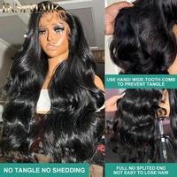 Wig Rambut Asli Vietnam Model Body Wave dengan Lace Front, Wig Rambut Alami Grosir, Wig HD Lace Frontal Tanpa Lem untuk Wanita Kulit Hitam