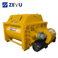 Bétonnière électrique horizontale industrielle à haute efficacité, série JS, moteur 18,5-55 kW, capacité 0,5 m-3 m, 25-150 m/h, CE ISO