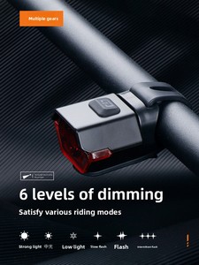 Feu arrière <span class=keywords><strong>de</strong></span> vélo LED super lumineux, 4 modes, étanche IPX4, alimenté par batterie, ABS+PC, largeur maximale 39 mm, largeur maximale 30 mm, LED pour la conduite nocturne en extérieur - Product Image 6