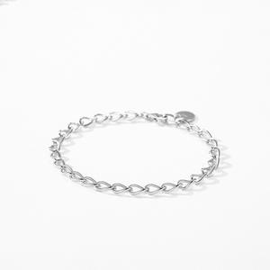 Pulsera de Cadena de Plata de Ley S925, Accesorio Diario Simple y Elegante para Mujer, Versión de Cobre Personalizable - Product Image 6
