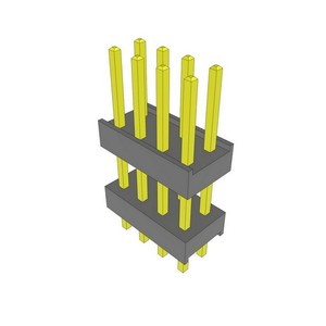 מחברי DW-04-09-<span class=keywords><strong>L</strong></span>-D-375 מחבר DW בעל 8 פוזיציות, מחבר גמיש, מחבר DW מצופה זהב 2.54 מ\"מ, DW0409LD375, חיבור דרך חור - Product Image 1