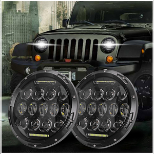 Phares LED de haute qualité Loyo 75 Watts, puces 5D, phare LED rond de 7 pouces pour Jeep Wrangler Jk, faisceau haut/bas - Product Image 6