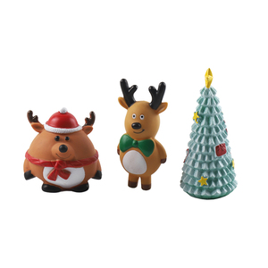 Fábrica personalizada lindo perro juguete Navidad Reno perro juguete masticar pequeñas mascotas juguetes para mascotas chirriantes - Product Image 3