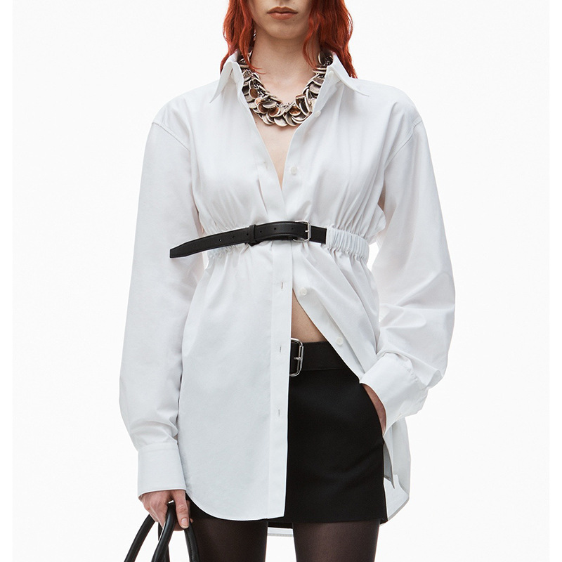 Women Shirt with Waist Belt Fashionable Stylish