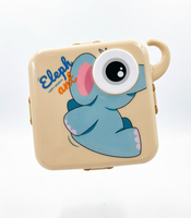 Boîte à lunch carrée en acier inoxydable pour enfants, motif dessin animé mignon, sans BPA, conteneur alimentaire bento en acier inoxydable