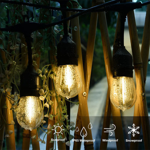 Catena Luminosa S14 per Esterni con Portalampada E27, Luci Decorative Solari Impermeabili IP65 con Telecomando 5m/10m - Product Image 4