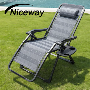 Chaises de camping robustes et pliables, chaise longue d'extérieur pliable, chaise zéro gravité imperméable pour la plage et les activités de plein air - Product Image 1