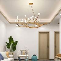 Lustres Rococo Créatifs pour Chambre à Coucher Simplicity, Pièces de Lustre, Suspension en Fer Forgé
