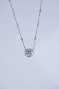 Xinfly 18K Gold Gorgeous Charm Sugar <b>Cube</b> Necklace Women 0.5 Carat Natural Diamond Square Pendant Fine Jewelry Gift - Product Image 5