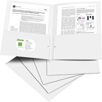 Dossiers à 2 pochettes, format lettre, brillants, pour l'école/le bureau (50 blancs) |   Porte-documents robuste en papier, capacité 100 feuilles, avec fente intégrée pour carte d'identité
