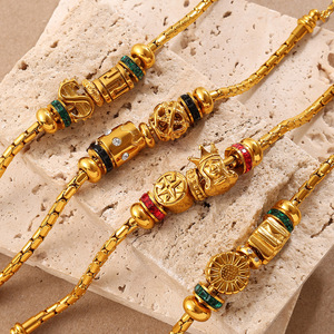 European American Gold <b>Adjustable</b> <b>Bracelet</b> Zinc Alloy Animal Shape Bezel Setting Unisex Jewelry - Product Image 3