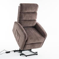 Mobilier électrique moderne Fauteuil élévateur inclinable électrique Ensemble de canapé Cadre en bois Tissu Rembourrage 2 poches latérales Panneau de commande manuel