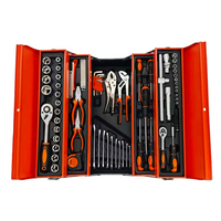 Ensemble d'outils à main en acier au carbone de 85 pièces, avec clés mixtes, tournevis, boîte de rangement en fer, pour le bricolage et la réparation automobile