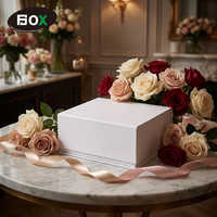 Boîte magnétique pliable en carton rigide de 2 mm, matériaux recyclés, avec doublure en éponge pour cadre photo et fleurs, vente en gros directe d'usine