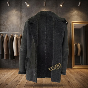 Wholesale <b>Mens</b> <b>Long</b> Leather Winter <b>Coat</b> Reversible Hooded Polyester Lined Waterproof Warm Premium Quality Outerwear - Product Image 1