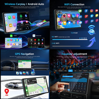 Autoradio Android Podofo 13''/11.5'' Double Din 4+64G 1080P Écran Incell CarPlay/Android Auto sans fil GPS WiFi OEM Vente en gros