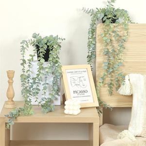 <span class=keywords><strong>Plante</strong></span> <span class=keywords><strong>murale</strong></span> artificielle suspendue, Mandala Eucalyptus, <span class=keywords><strong>plante</strong></span> en pot, lierre vert, couronne de fleurs, plantes décoratives en pot - Product Image 5