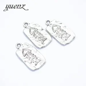 YuenZ Metall Antik Silber Farbe Fischgräten Charms Anhänger für Halskette Armband Ohrring DIY Schmuck herstellung 26*14mm D7127
