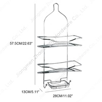 Pas de perçage multicouche métal égouttoir serviette organisateur douche Caddy panier étagère murale pour salle de bain avec crochets porte-savon