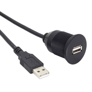 Cavo <span class=keywords><strong>USB</strong></span> Maschio-<span class=keywords><strong>Femmina</strong></span> per Accessori Auto, con Schermatura Intrecciata, Porta di Ricarica per Auto con Montaggio a Incasso, Estensione per Cruscotto per Auto e Barche - Product Image 1