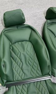 Ensemble de housses de siège de voiture de style sportif YLC, antidérapantes et résistantes aux rayures, ajustement universel pour voiture 5 places, vente en gros pour <span class=keywords><strong>Volkswagen</strong></span> - Product Image 2