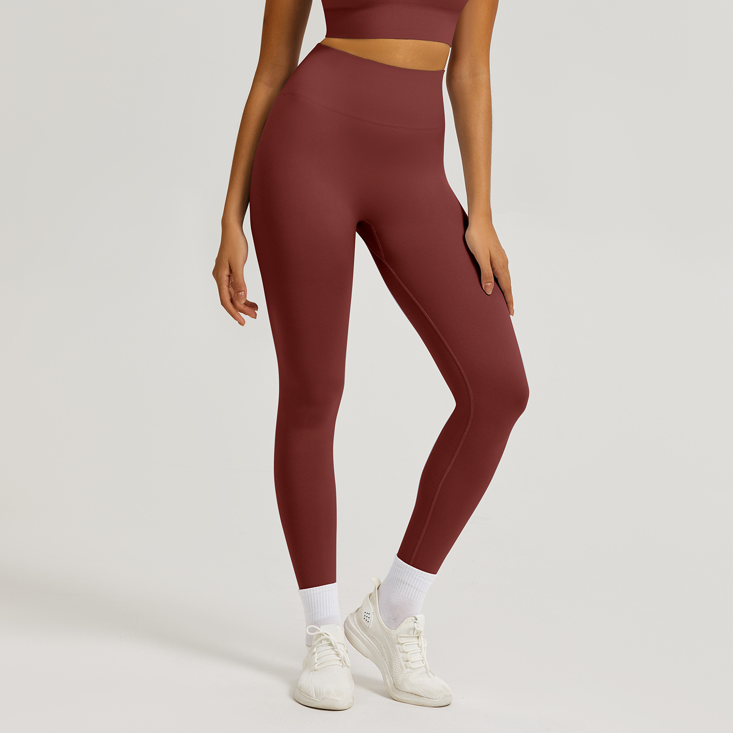Pantalon long - rouge brique, ajusté