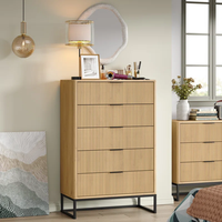 Commode verticale de style industriel avec façades de tiroirs rainurées et cadre thermolaqué, qualité export, commande par conteneur
