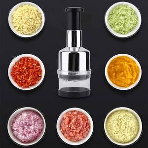 Hand Press Garlic Chopper Multi-Function Manual Onion Cutter <b>Vegetable</b> Chopper Handheld Food Processor Shredder Garlic Mincer - Product Image 4