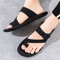 Sandales d'été pour hommes, grande taille 48, pour la plage, avec doublure en cuir, pantoufles en cuir