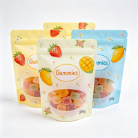 Sachets refermables personnalisés avec logo, en aluminium, pour emballage alimentaire, sacs en plastique réutilisables avec thermoscellage et fenêtre transparente