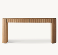 Table d'entrée personnalisable en chêne massif pour la maison, table console de luxe sculptée pour le salon avec tiroirs