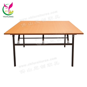 <span class=keywords><strong>Mesa</strong></span> de comedor de hotel para reuniones populares con diseño plegable laminado rectangular de - Product Image 5