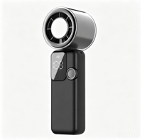 Ventilateur portable pliable 9000 mAh avec affichage numérique, refroidissement semi-conducteur, moteur sans balais et fonction de batterie externe