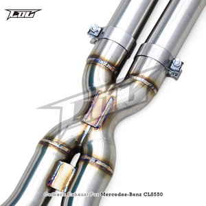 ท่อไอเสียสแตนเลสแบบตรงรุ่นสำหรับ Mercedes-Benz CLS550 V8 4.7L ปี 2010-2016 Boska Supersport X-pipe ผิวขัดเงา - Product Image 3