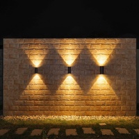 Applique murale extérieure carrée en aluminium LED IP65, projecteur double tête haut/bas, dimmable, couloir, escalier, villa, jardin, étanche