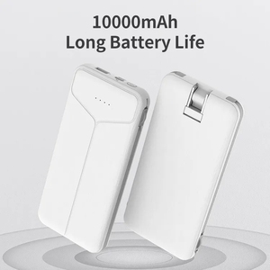 พาวเวอร์แบงค์พร้อมปลั๊กในตัว 10000mAh 20W ชาร์จเร็วแบบไร้สาย สองพอร์ตเพื่ออายุการใช้งานแบตเตอรี่ที่แท้จริง - Product Image 4