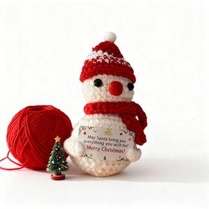 <span class=keywords><strong>Muñeco</strong></span> <span class=keywords><strong>de</strong></span> Ganchillo <span class=keywords><strong>de</strong></span> Santa Claus Pequeño con Tema Navideño, Juguete <span class=keywords><strong>de</strong></span> Punto Amigurumi para Regalo <span class=keywords><strong>de</strong></span> Navidad para la Familia - Product Image 1