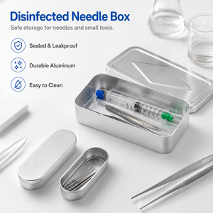 Caja de Aluminio para Desinfección de Agujas DeGao 2/5/10/20/50ml, Caja de Almacenamiento para Esterilización Médica Autoclavable para Agujas - Product Image 2